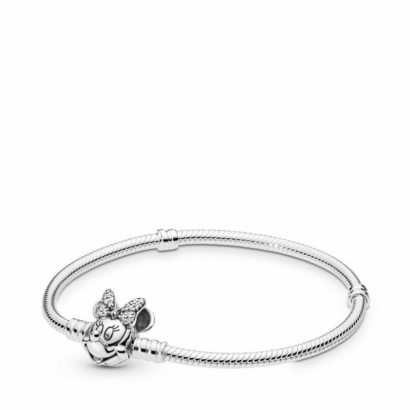 Pandora Australia Disney, Shimmering Minnie Portrait Bracelet - Sterling Silver | XDZEPO831